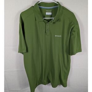 Columbia Omni-Wick Polo Shirt Mens Large Green Performance Golf Outdoor
